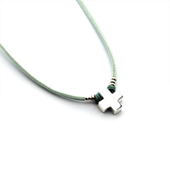 TREVI - collar personalizable cruz plata 15mm
