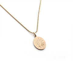 VIRGEN MILAGROSA ZAS - collar medalla dorada 14x20mm