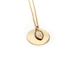 VIRGIN MIRACULOUS UMA - customizable necklace gold medal 20mm