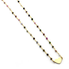 RUBI - collar corazón dorado 10mm