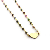 RUBI - collar corazón dorado 10mm