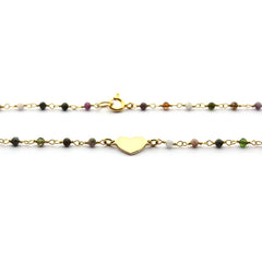 RUBI - collar corazón dorado 10mm