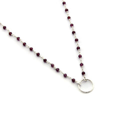 ULA - 10mm silver hoop necklace
