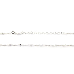 BASIC - collar cadena plata 40cm