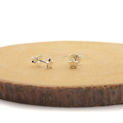 ESTELA - pendientes estrella plata