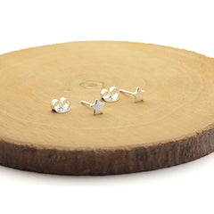 ESTELA - pendientes estrella plata