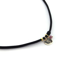 HAYA - collar inicial medalla dorada 10mm