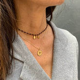 OLAYA DOR - Collar nuditos con plaquitas doradas