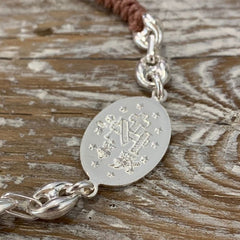 VIRGEN MILAGROSA CALA - pulsera medalla plata 14x22mm