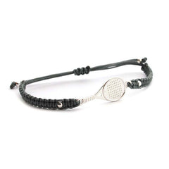 PADEL - pulsera raqueta plata 10x20mm