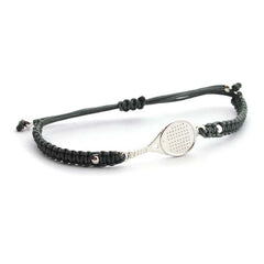 PADEL - pulsera raqueta plata 10x20mm