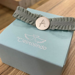 CAMELIA - pulsera personalizable medalla plata 15mm