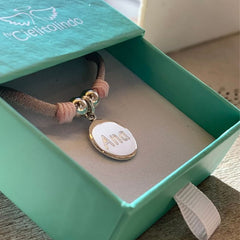 LETTER - collar personalizable medalla plata 15mm