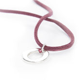 ELVA - collar personalizable donut plata 21mm