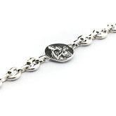Escapulario VIRGEN DEL CARMEN - pulsera medalla de plata 21mm con cadena