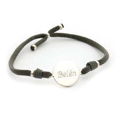 MALVA - pulsera personalizable medalla plata 15mm