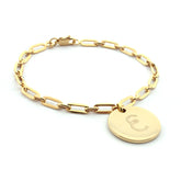 AZA - pulsera personalizable medalla dorada 18mm