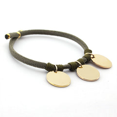 CLAVEL - pulsera personalizable medallas doradas 15mm