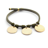 CLAVEL - pulsera personalizable medallas doradas 15mm