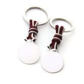 TU Y YO - pack 2 llaveros bicolor personalizables medalla plata 25mm