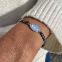 TULIPA - pulsera personalizable medalla plata 15 x 11mm