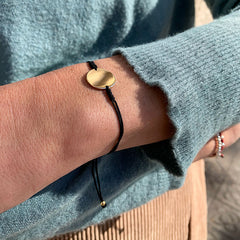 ROSA - pulsera personalizable medalla dorada 15mm