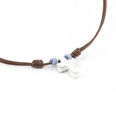 ITA - customizable silver cross necklace 11x14mm