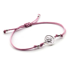 Escapulario HOSANA - pulsera medalla de plata 11mm con macramé