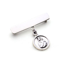 Aguja con escapulario CARMELO - medalla de plata 14mm