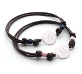 TU Y YO - pack 2 pulseras medalla plata 13mm