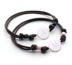 TU Y YO - pack 2 pulseras medalla plata 13mm