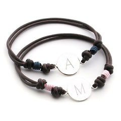 TU Y YO - pack 2 pulseras medalla plata 13mm