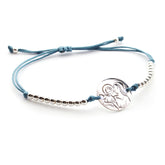Escapulario NAZARET - pulsera medalla de plata 15mm con macramé