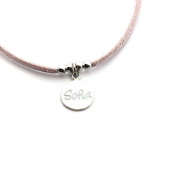 LETTER - collar personalizable medalla plata 13mm