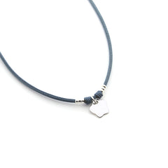 TOP - collar personalizable medalla flor plata 13mm