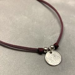 VIRGEN DEL ROSARIO - collar personalizable medalla plata 16mm