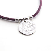 VIRGEN SONRISA - collar personalizable medalla plata 21mm