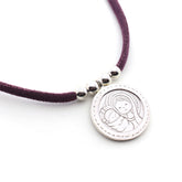VIRGEN BISEL - collar medalla plata 25mm