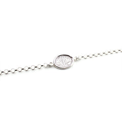 Pulsera ESCAPULARIO EMT3 - medalla personalizable de plata 16x20mm