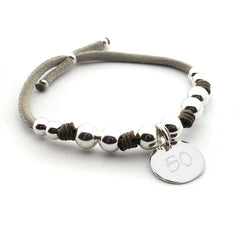 PETUNIA - pulsera personalizable medallas plata 17mm