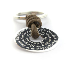 Llavero DONES Y FRUTOS - donut plata 30mm