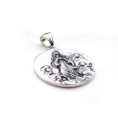 VIRGIN OF THE IMMACULATE - customizable 35mm silver medallion for the BRIDAL BOUQUET