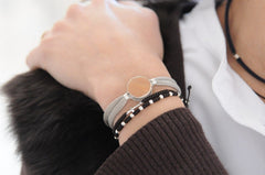 JAZMIN - pulsera personalizable medalla plata 16mm