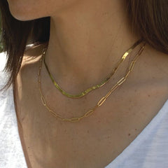 ARI - collar cadena dorada fina 38-43cm