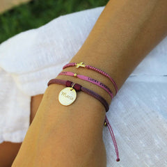 TRIANA DOR- golden cross bracelet 7x10mm