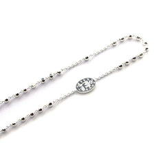 DEVOTE - Miraculous Virgin silver rosary necklace