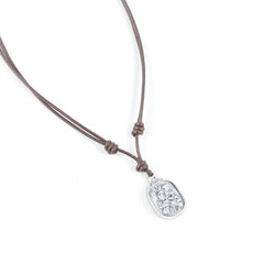 FRIENDS OF JESUS Scapular - 18x20mm silver medal necklace with cord