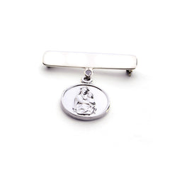 Aguja con escapulario CARMELO - medalla de plata 18mm