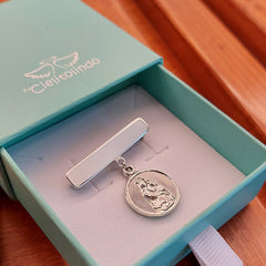 Aguja con escapulario CARMELO - medalla de plata 18mm