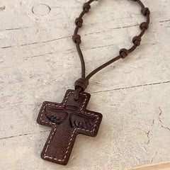 CIELITO - ROSARY leather cross